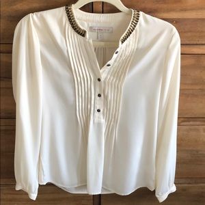Banana Republic Heritage blouse with brass detail